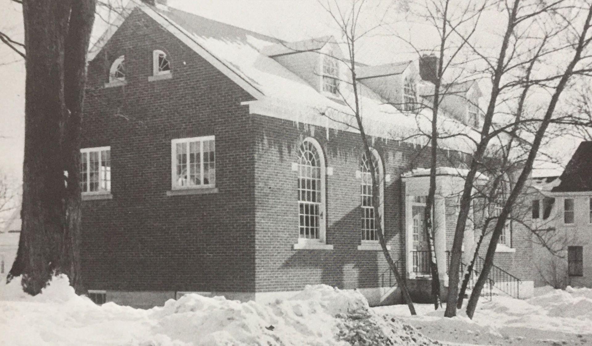 Historic photo of Baker Hall. 