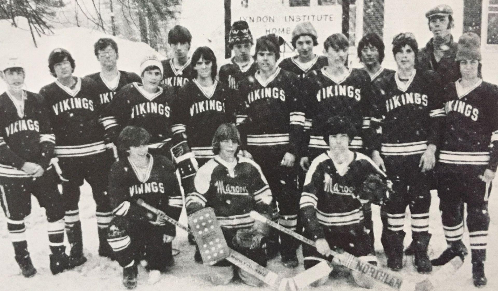 Historic photo of hockey team. 
