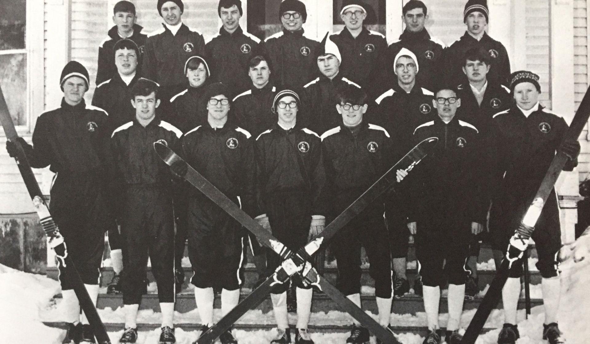 Historic photo of the hockey team. 