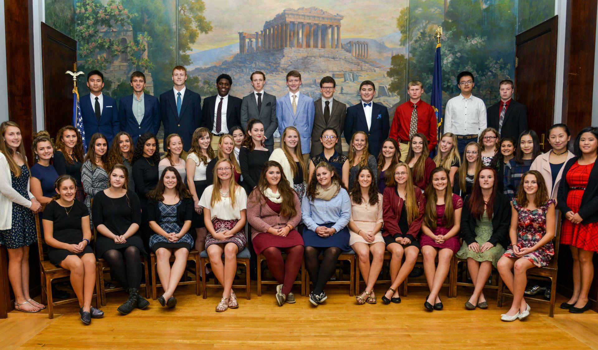 Group photo of the National Honor Society. 
